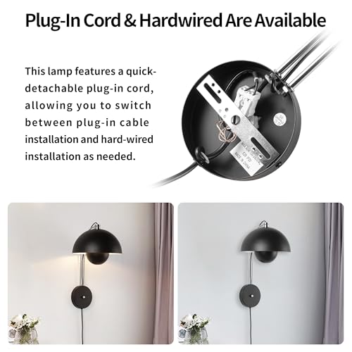 Mid Century Modern Bud Plug in Wall Sconces for Bedroom