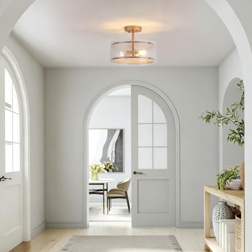 Gold Semi Flush Mount Ceiling Light