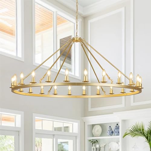 Gold Wagon Wheel Chandelier 53