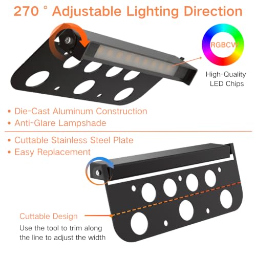 8 Pack 7 Inch RGBCW Retaining Wall Lights (8 Count)