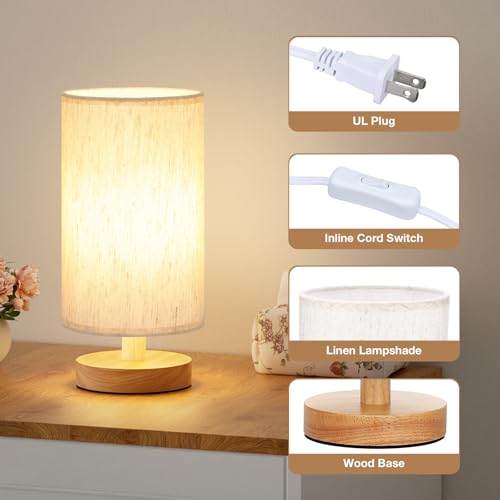 9" Small Table Lamp for Bedroom