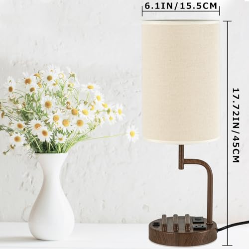 Table Lamp with 3 USB Charging Ports (2 Count)