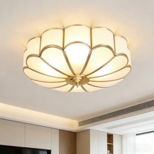 18 Inch Brass Flush Mount Ceiling Light