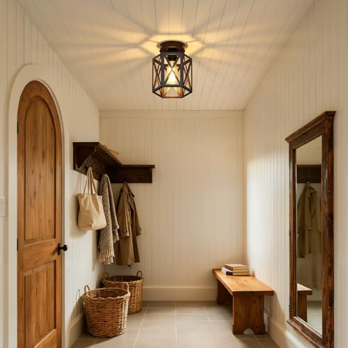 2 Pack Semi Flush Mount Ceiling Light for Hallway Light Fixture (2 Count)