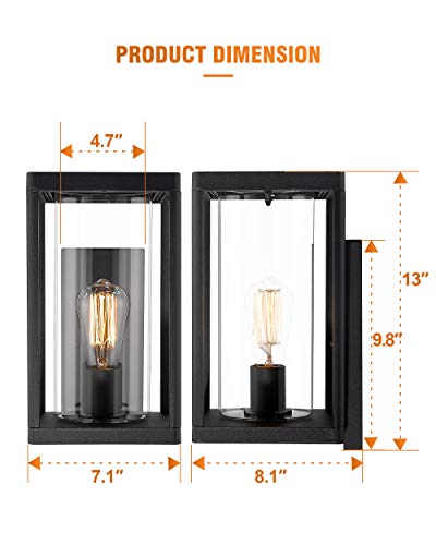 Dusk to Dawn Outdoor Wall Lights (2 Count)