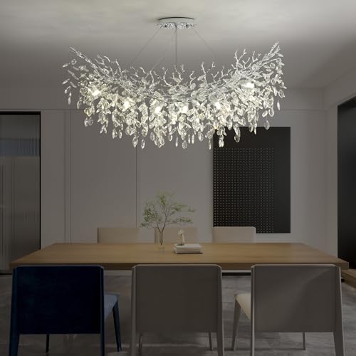 Rectangle Crystal Tree Branch Chandelier