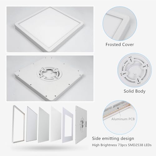 9Inch 18W Square LED Ceiling Light Fixtures Flush Mount