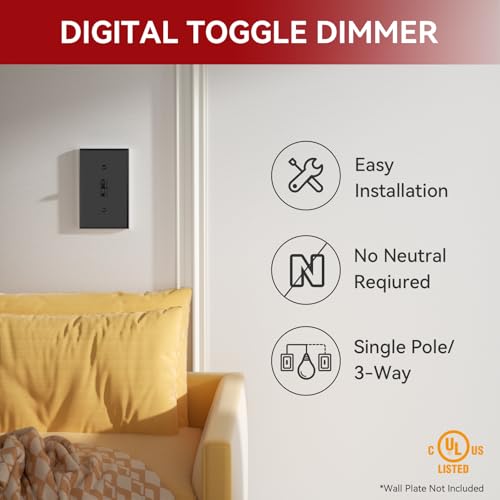 Toggle Slide Dimmer Switch for Dimmable LED Light