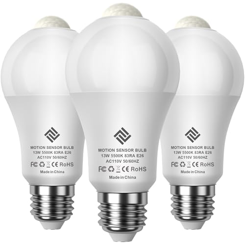 Motion Sensor Light Bulbs (3 Count)