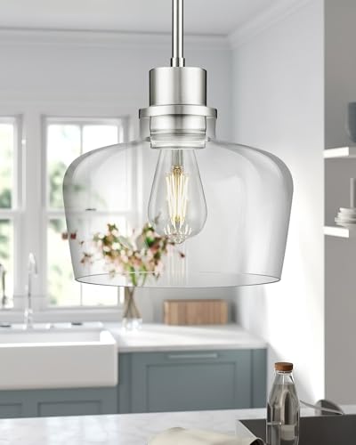 10 Inch Brushed Nickel Pendant Light