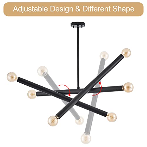 Black Sputnik Chandelier for Dining Room