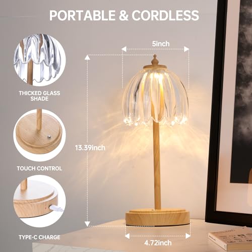 Tulip Table Lamp with 5200mAh Battery & Touch Control