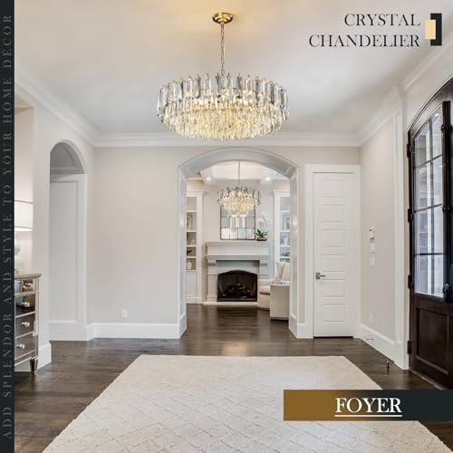 31.5" Gold Crystal Chandeliers Modern3