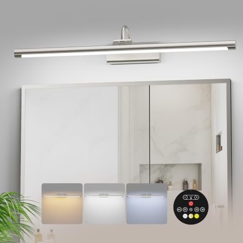 Wireless Battery Vanity Lights for Mirror Brushed Nickel 24 inch