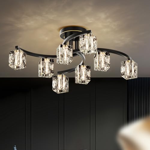 8 Light Semi Flush Mount Ceiling Light