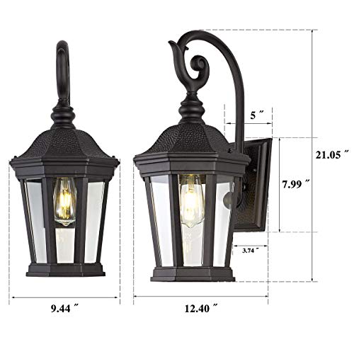 Black Outdoor Wall Lantern