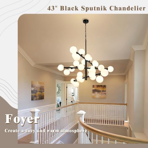 43"Black Sputnik Chandeliers