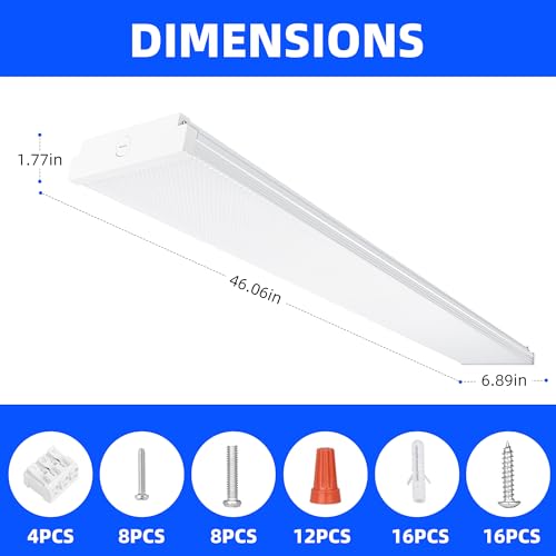 4FT 7" W LED Wraparound Light with 3 Wattages (4 Count)