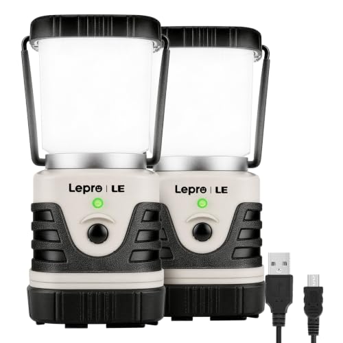 1000LM LED Camping Lantern Rechargeable with 4 Light Modes (2 Count)