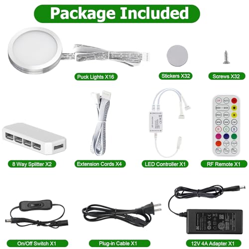 Under Cabinet Lighting Kit (16 Count)