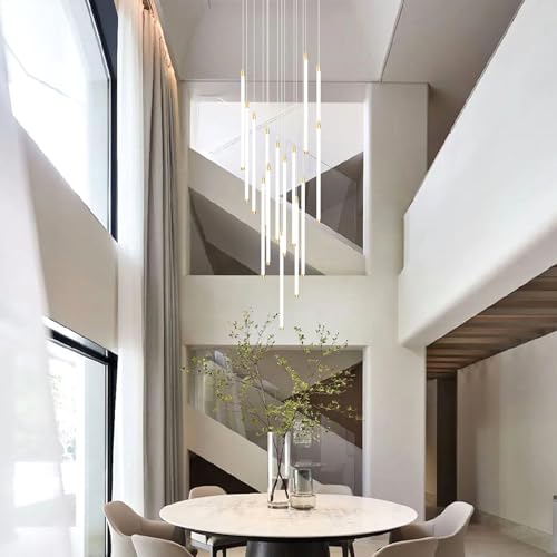Modern 15 Light LED Chandelier for High Ceilings
