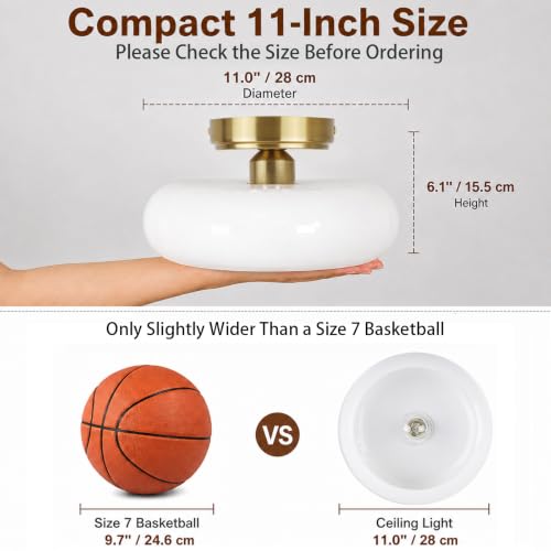 Small Semi Flush Mount Ceiling Light Fixture