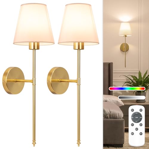 Battery Operated Wall Sconce Set of 2 (2 Count)