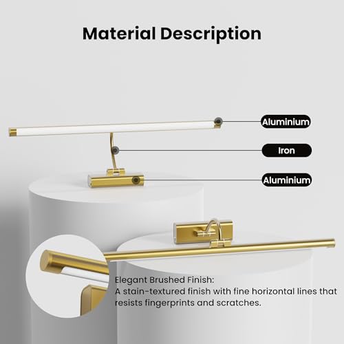 24" Picture Lights for Wall with 8000mAh Battery