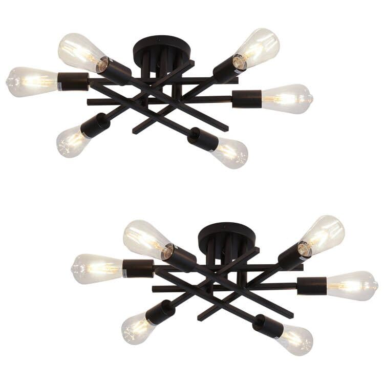 6 Lights Semi Flush Mount Ceiling Light Fixture 2 (2 Count)