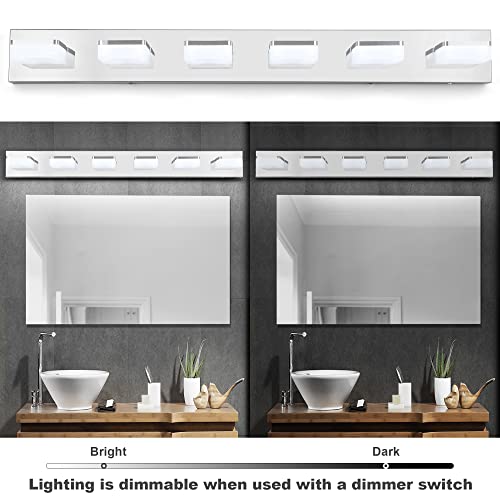 3 Colors Dimmable Bathroom Light Fixtures Over Mirror