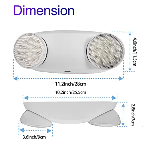 LED Emergency Lights with Battery Backup (2 Count)