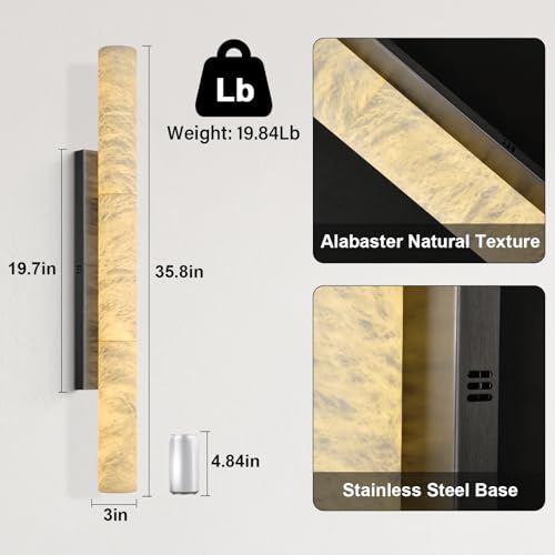 Natural Alabaster Wall Sconces