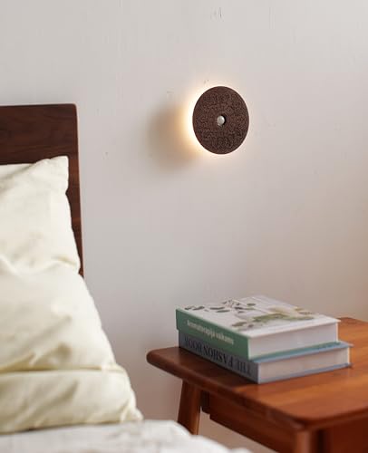 Carved Flower Wood Motion Sensor Night Light