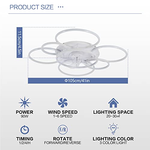 41" Ceiling Fans with Lights