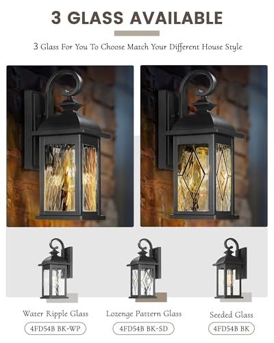 2 Packs Outdoor Waterproof Wall Lights Fixture (2 Count)