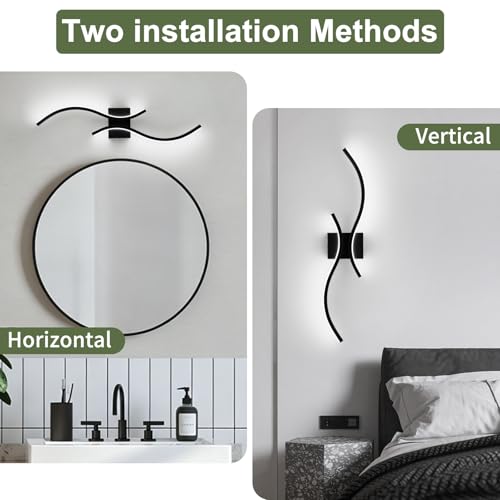 Modern LED Wall Sconce Set of Two