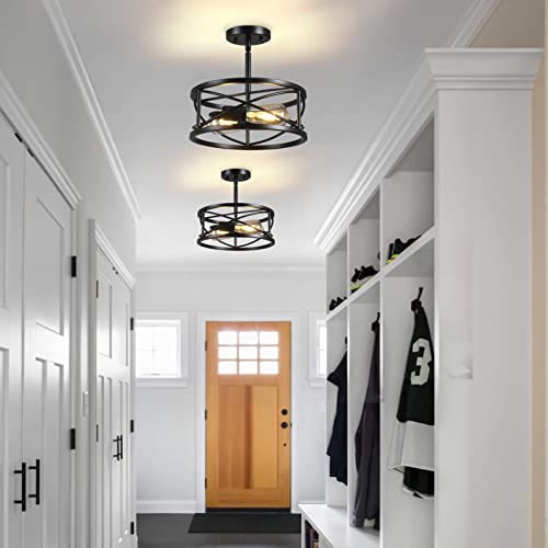 Farmhouse Semi Flush Mount Ceiling Light Fixtures