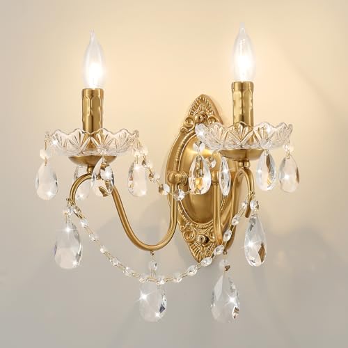 Crystal Wall Sconce Set of 2