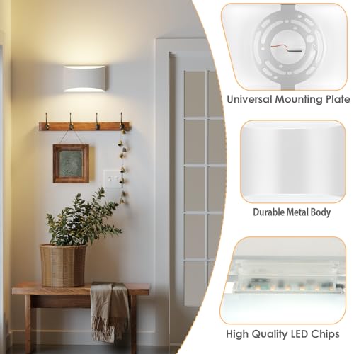 Modern LED Wall Sconces Set of 2 (2 Count)