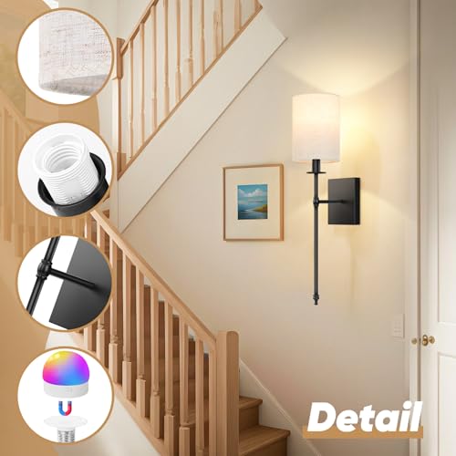 24 inch Battery Operated Wall Sconce Set of 2 (2 Count)
