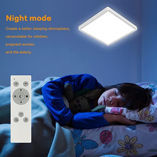12 inch Dimmable LED Flush Mount Ceiling Light with Remote