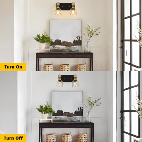 Rustic Style Wood Bathroom Wall Sconces