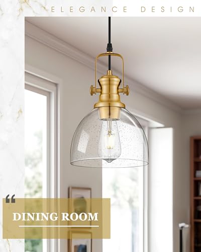 7.5" Brushed Gold Pendant Lights Kitchen Island