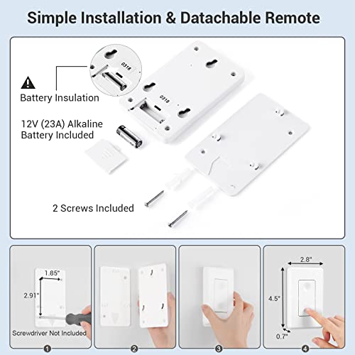 Wireless Wall Light Switch Kit