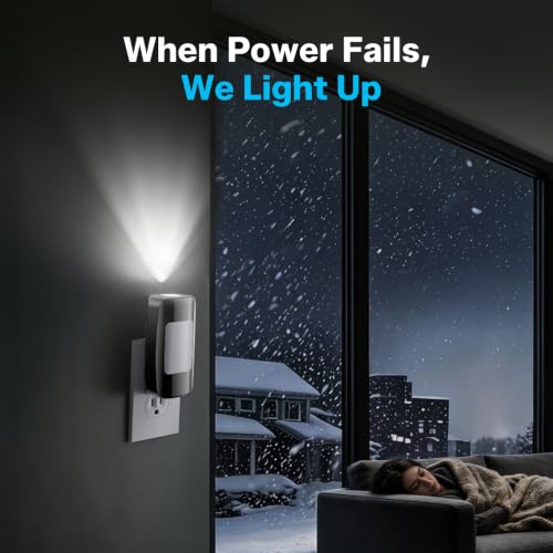3 Pcs LED Emergency Lights for Home Power Failure Night Light Dusk to Dawn (3 Count)