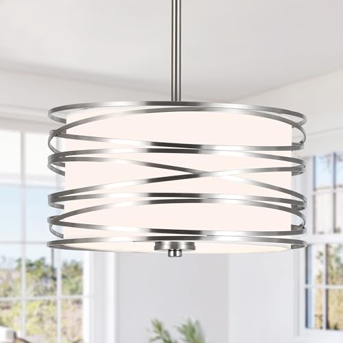 12.6'' Brushed Nickel Drum Chandelier