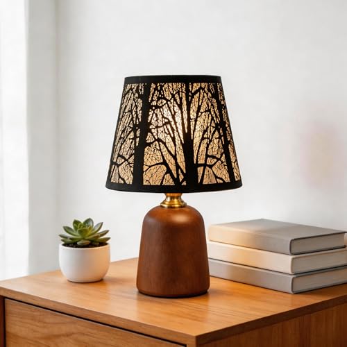12.4" Rustic Forest Table Lamp