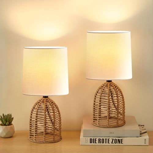 Rattan Lamp Boho Lamps Set of 2 (2 Count)