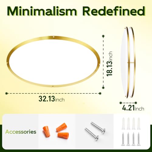 32 Inch Oval LED Ceiling Light