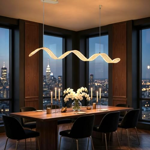 Wave Shaped Pendant Light